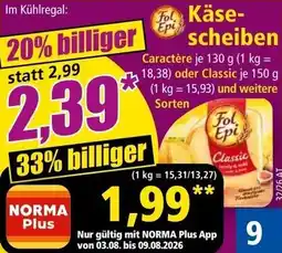 Norma Fol Epi Käse- scheiben Angebot