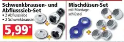 Norma Schwenkbrausen- und Abflusssieb-Set, Mischdüsen-Set Angebot