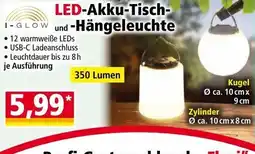 Norma LED-Akku-Tisch- und-Hängeleuchte Angebot