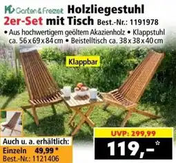 Norma Holzliegestuhl mit Tisch Angebot