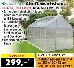 Norma Alu-Gewächshaus Angebot