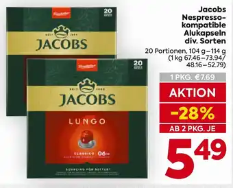 Billa Jacobs Nespresso kompatible Alukapseln Angebot