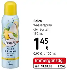 dm Balea Wasserspray Angebot