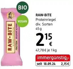 dm Raw-bite proteinriegel Angebot