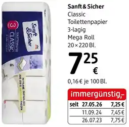 dm Sanft & Sicher Classic Toilettenpapier Angebot