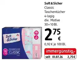 dm Soft & Sicher Classic Taschentücher Angebot
