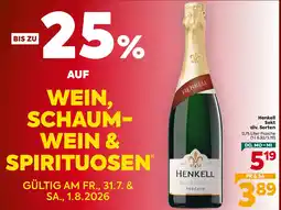 Billa Henkell sekt Angebot