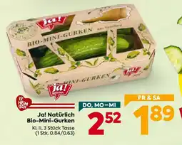 Billa Ja! Bio Mini Gurken Angebot