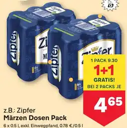MPreis Zipfer Märzen Dosen Pack Angebot