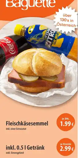 MPreis Baguette Fleischkäsesemmel Angebot