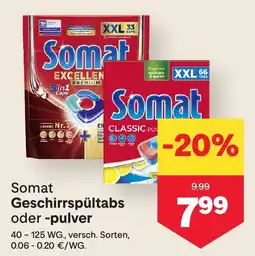 MPreis Somat Geschirrspültabs oder -pulver Angebot