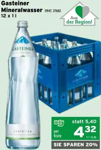 Salzburger Lagerhaus Gasteiner Mineralwasser 12 x 1 L Angebot