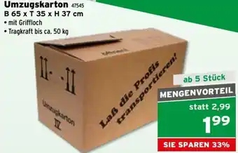 Umzugskarton B 65 x T 35 x H 37 cm