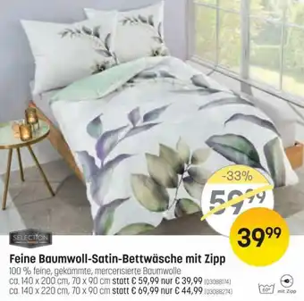 Reiter Feine Baumwooll-Satin-Bettwäsche Mit Zipp Angebot