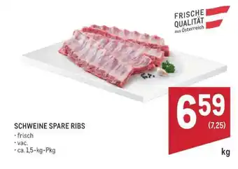 Metro Schweine Spare Ribs Angebot