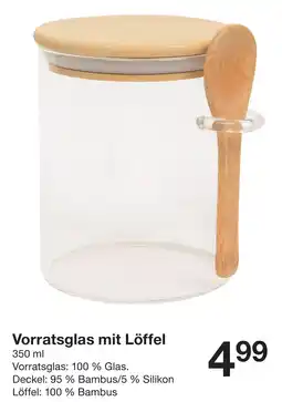Zeeman Vorratsglas mit Löffel Angebot