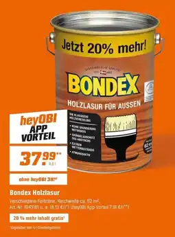 OBI Bondex Holzlasur Angebot