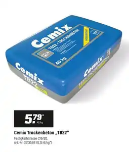 OBI Cemix Trockenbeton „TB22“ Angebot