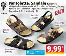 Norma Pantolette/Sandale für Herren Angebot