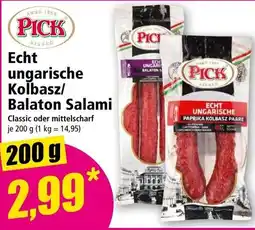 Norma Pick Echt ungarische Kolbasz/Balaton Salami Angebot