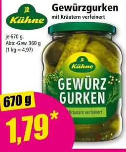 Norma Kühne Gewürz Gurken Angebot