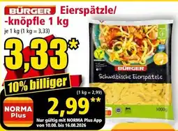 Norma Bürger Eierspätzle/-knöpfle Angebot