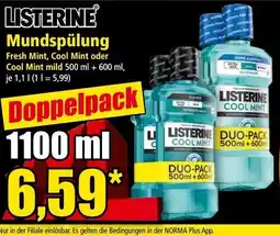 Norma Listerine Mundspülung Angebot
