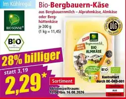 Norma Bio-Bergbauern-Käse Angebot