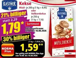 Norma Kastner kekse oder Vollkornkekse Angebot