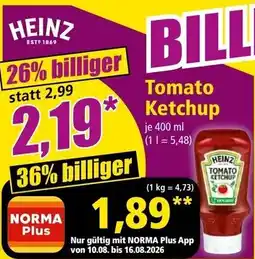 Norma Heinz Tomato Ketchup Angebot