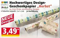 Norma Hochwertiges Design-Geschenkpapier "Herbst" Angebot