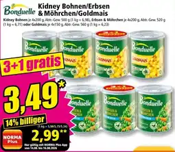 Norma Kidney Bohnen/Erbsen & Möhrrchen/Goldmais Angebot