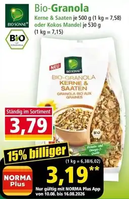 Norma Bio-Granola BIO SONNE Angebot