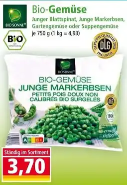 Norma Bio-Sonne Bio-Gemüse Junge Markerbsen Angebot