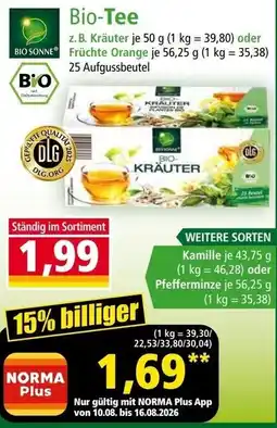Norma Bio-Tee Angebot