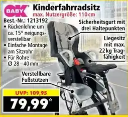Norma BABY Kinderfahrradsitz Angebot