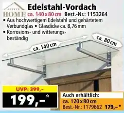 Norma Edelstahl-Vordach Angebot