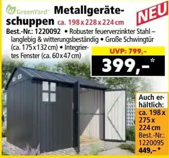 Norma GreenYard Metallgeräteschuppen Angebot