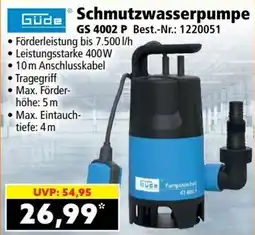 Norma Gude SchmutzwasserPumpe GS 4002 P Angebot