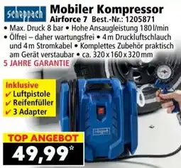 Norma Scheppach Mobiler Kompressor Airforce 7 Angebot