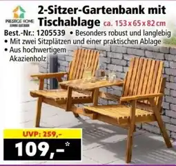Norma 2-Sitzer-Gartenbank mit Tischablage Angebot