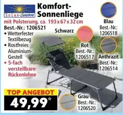 Norma Komfort-Sonnenliege Solax-Sunshine Angebot