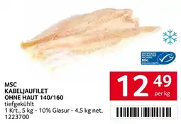 Transgourmet MSC Kabeljaufilet Angebot