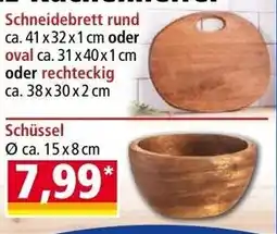 Norma Schneidebrett rund oder oval oder rechteckig, Schüssel Angebot