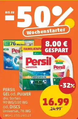 PENNY Persil gel od. pulver od. discs Angebot