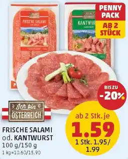 PENNY Frische salami od. kantwurst Angebot