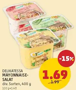PENNY Delikatessa mayonnaise- salat Angebot