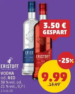 PENNY Vodka od. red 38 % vol. od. 21 % vol. Angebot