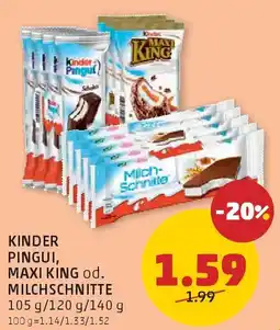 PENNY Kinder pingui, maxi king od. milch- schnitte Angebot