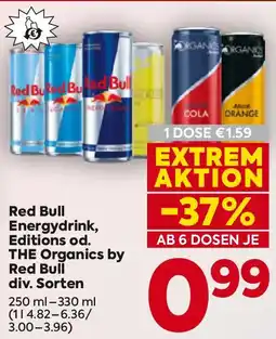 Billa Red Bull Energydrink, Editions od. THE Organics by Red Bull Angebot
